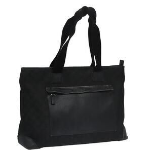 GUCCI GG Canvas Tote Bag Outlet Black Silver